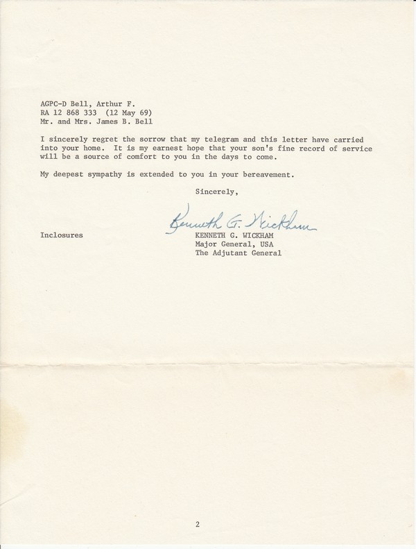 Letter Statement of Casualty 2