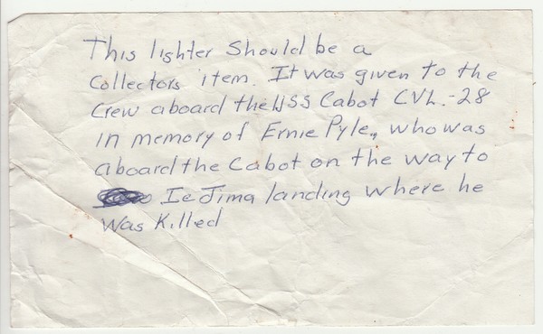 letter Robert F von Gillern